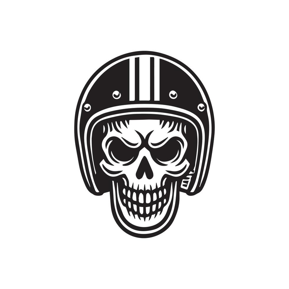 Skeleton Rider with American Motorcycle Vibes vector
