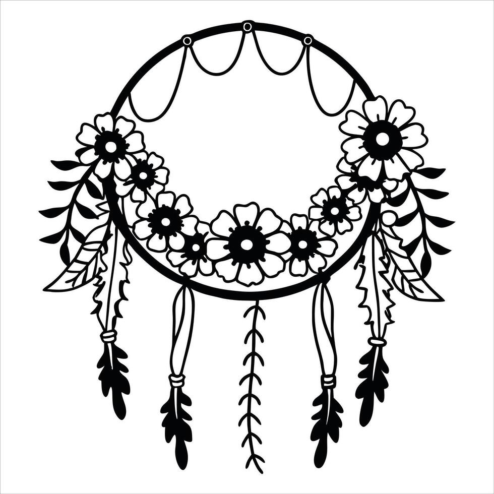 Dreamcatcher's Guardian in the Shadows vector