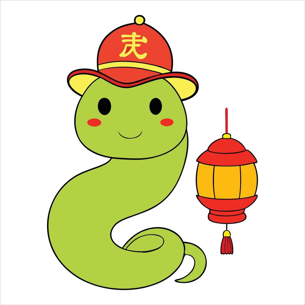 Cute Animal Artwork for Chinese New Year Print Projects vector