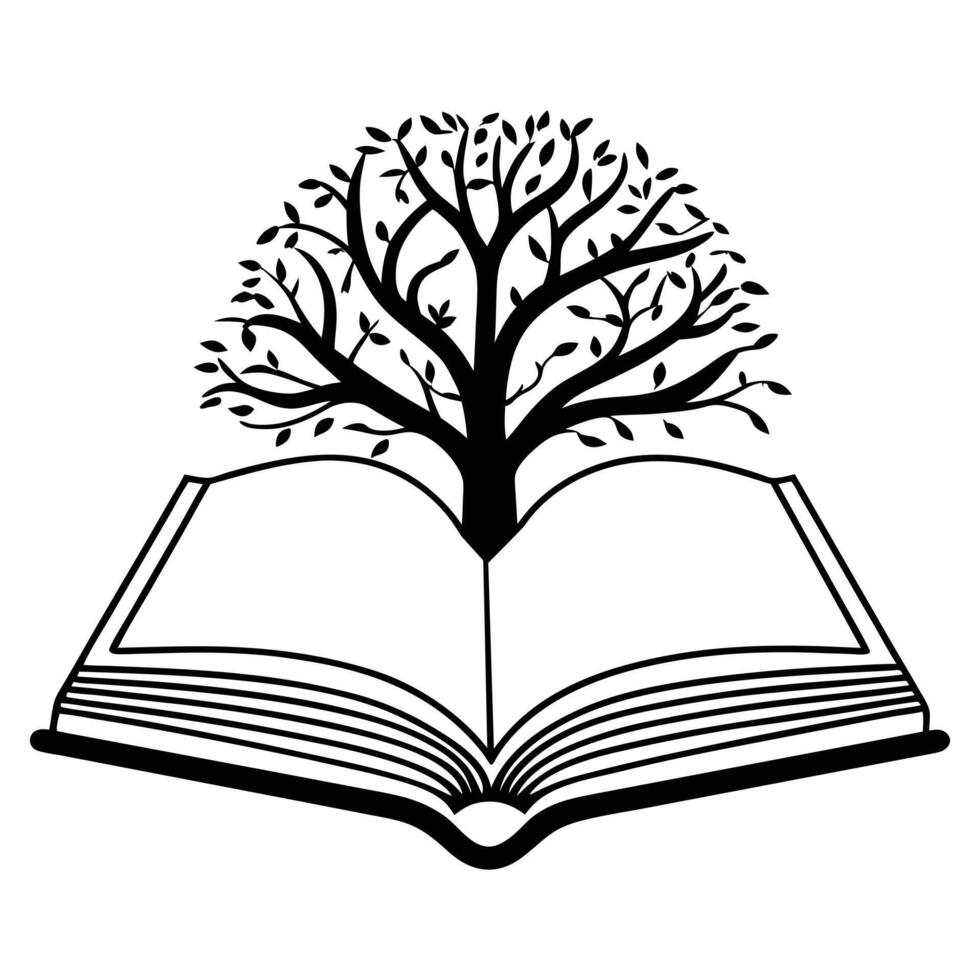 Magical Illustration Design Featuring an Enchanted Book vector