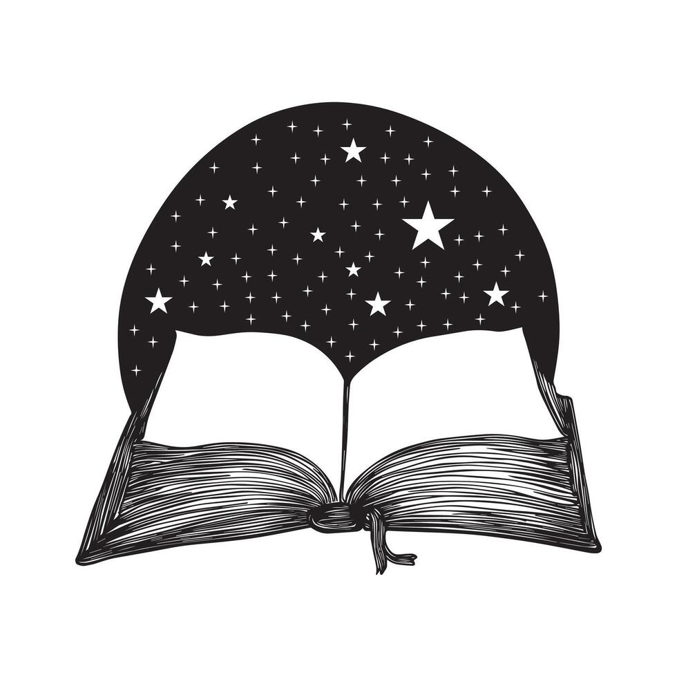 Illustration of Mythical Creatures in a Book vector
