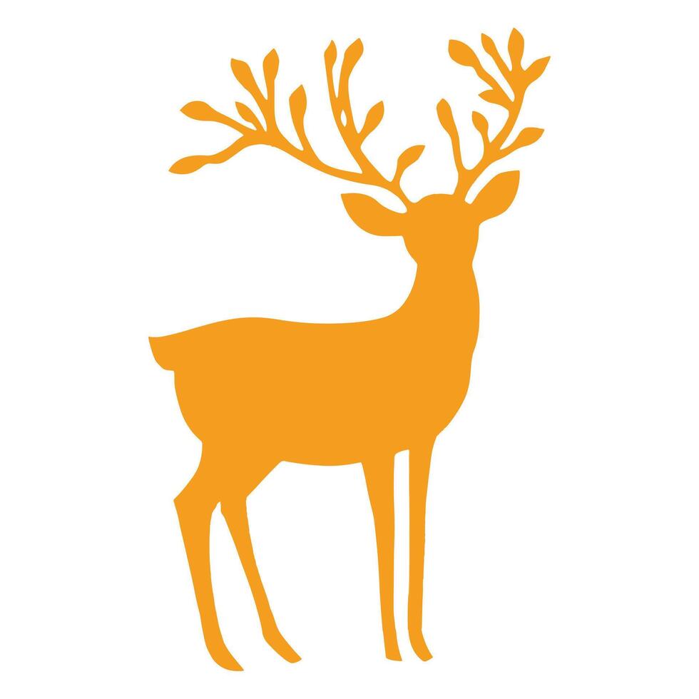 Golden Reindeer Christmas Design for Holiday Cheer vector