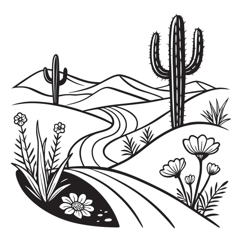 Distinctive Cow Skull Desert Artwork for Digital Design Projects vector