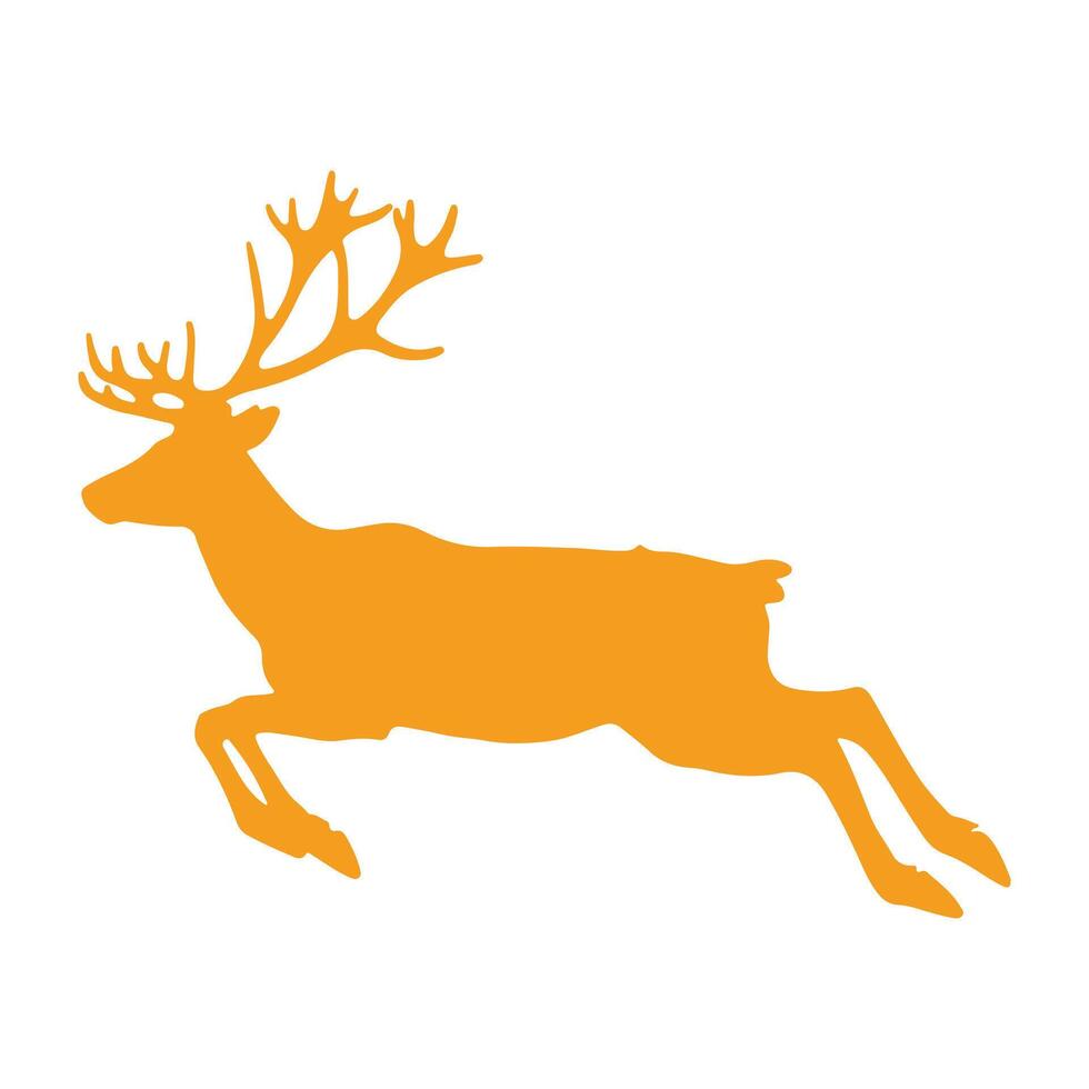 Glowing Golden Reindeer Design for a Magical Christmas Celebration vector