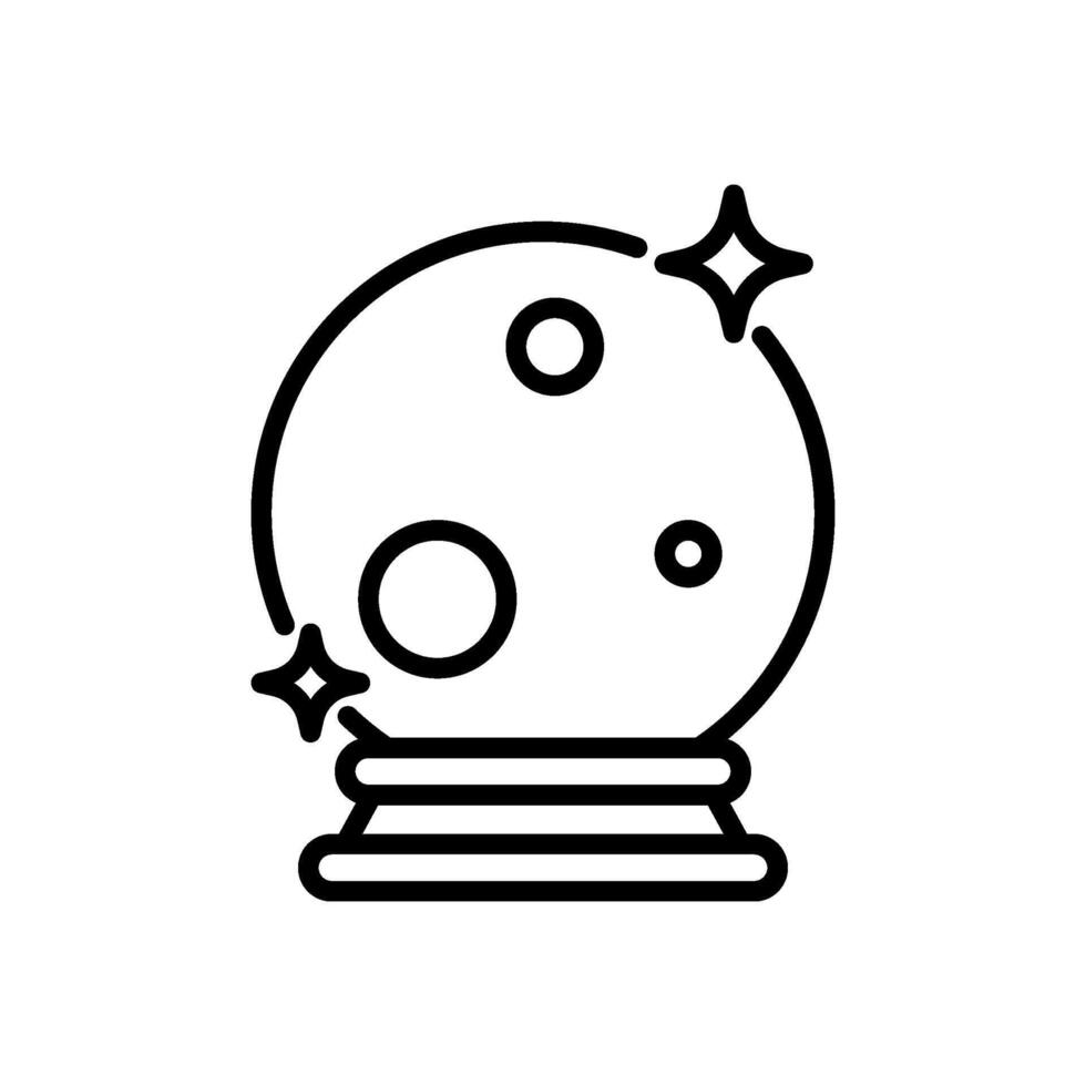 Fortune orb icon, outline style vector