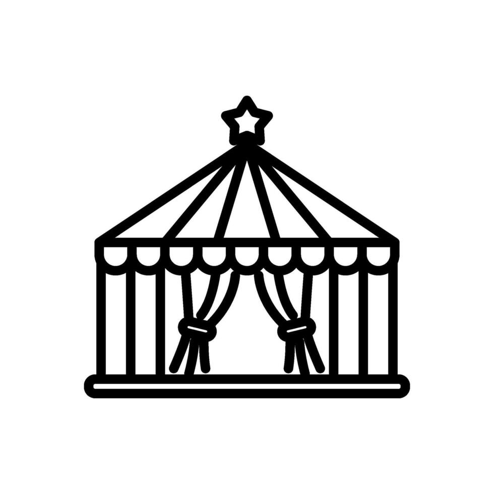 Circus Tent Outline Icon vector
