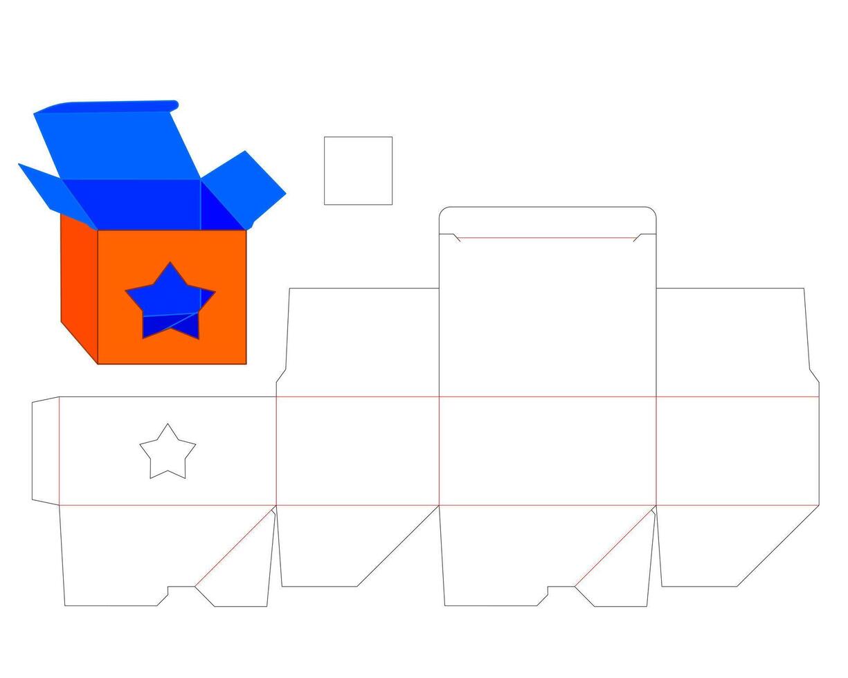 A large auto bottom lock box LASER CUT Template for bulky or high volume items vector