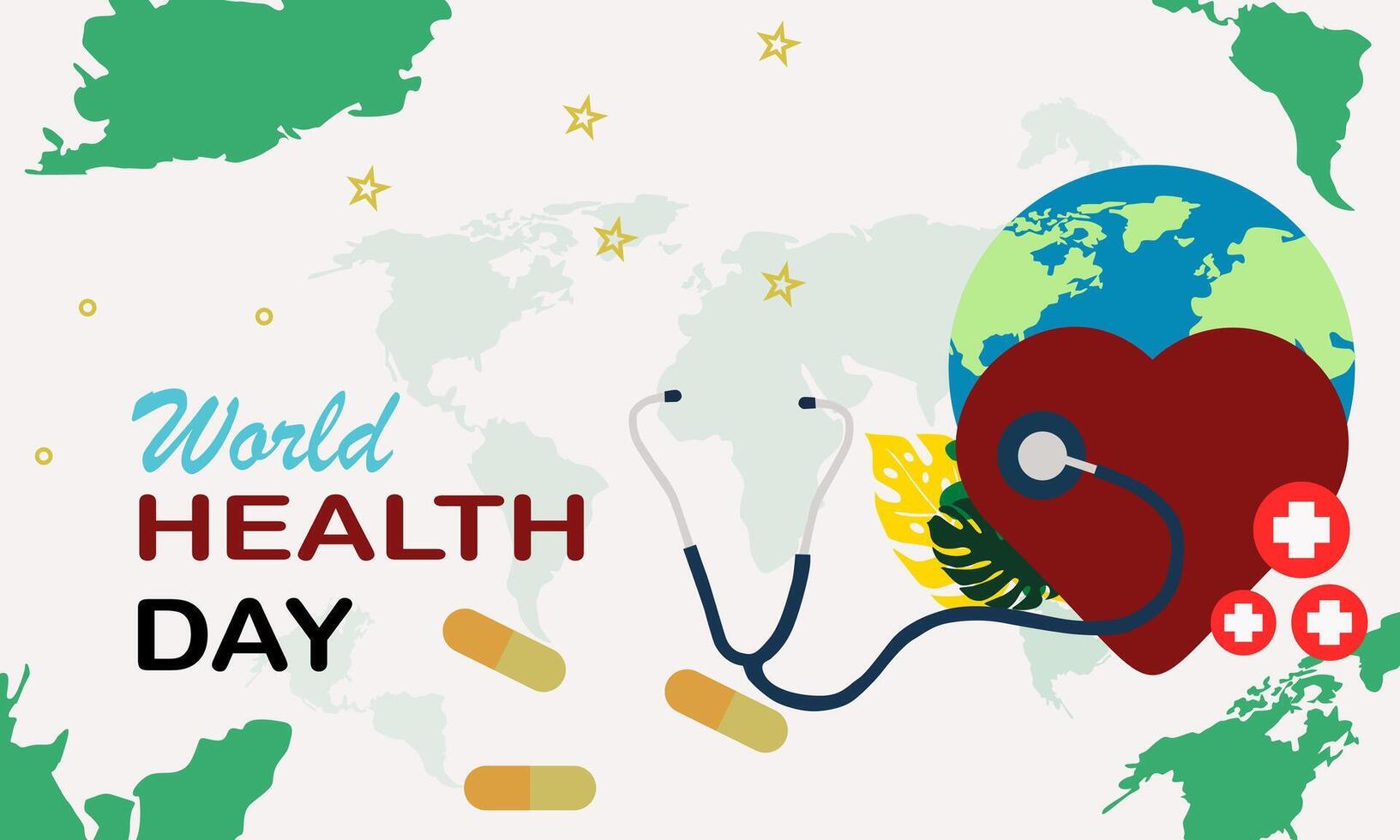 World Health Day Creative Concept Unique Suitable For Background Greeting vector
