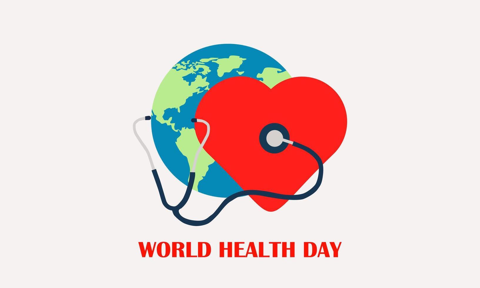 World Health Day creative concept unique White Background vector