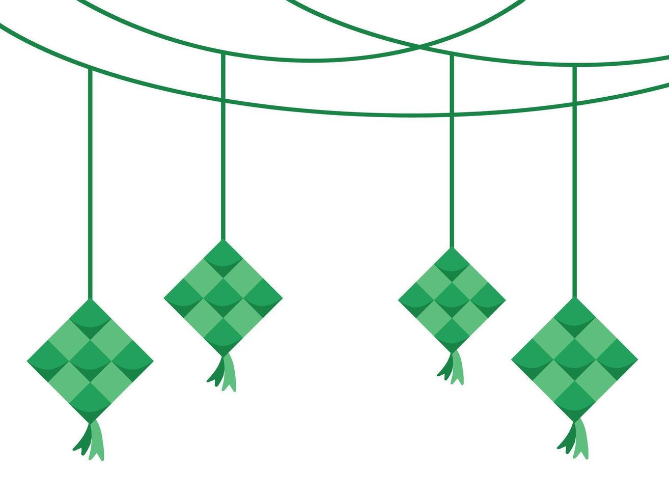 Ramadan line art Decoration Hanging vector
