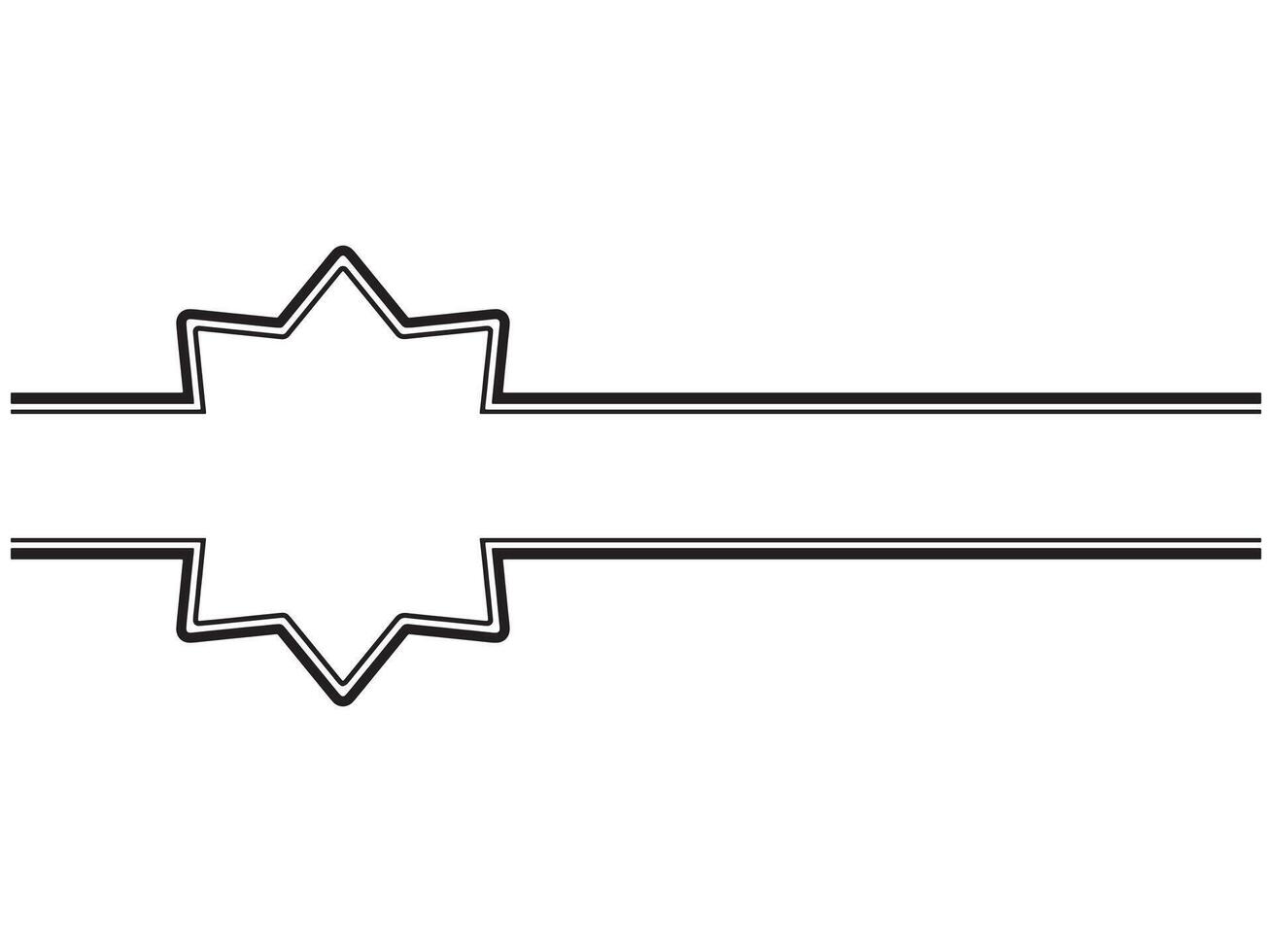 Eid Al Fitr Frame Line Art vector