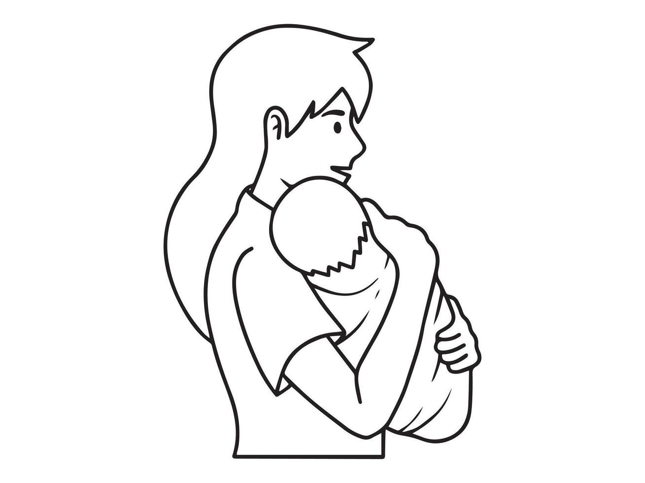 Mother Day Line Art vector