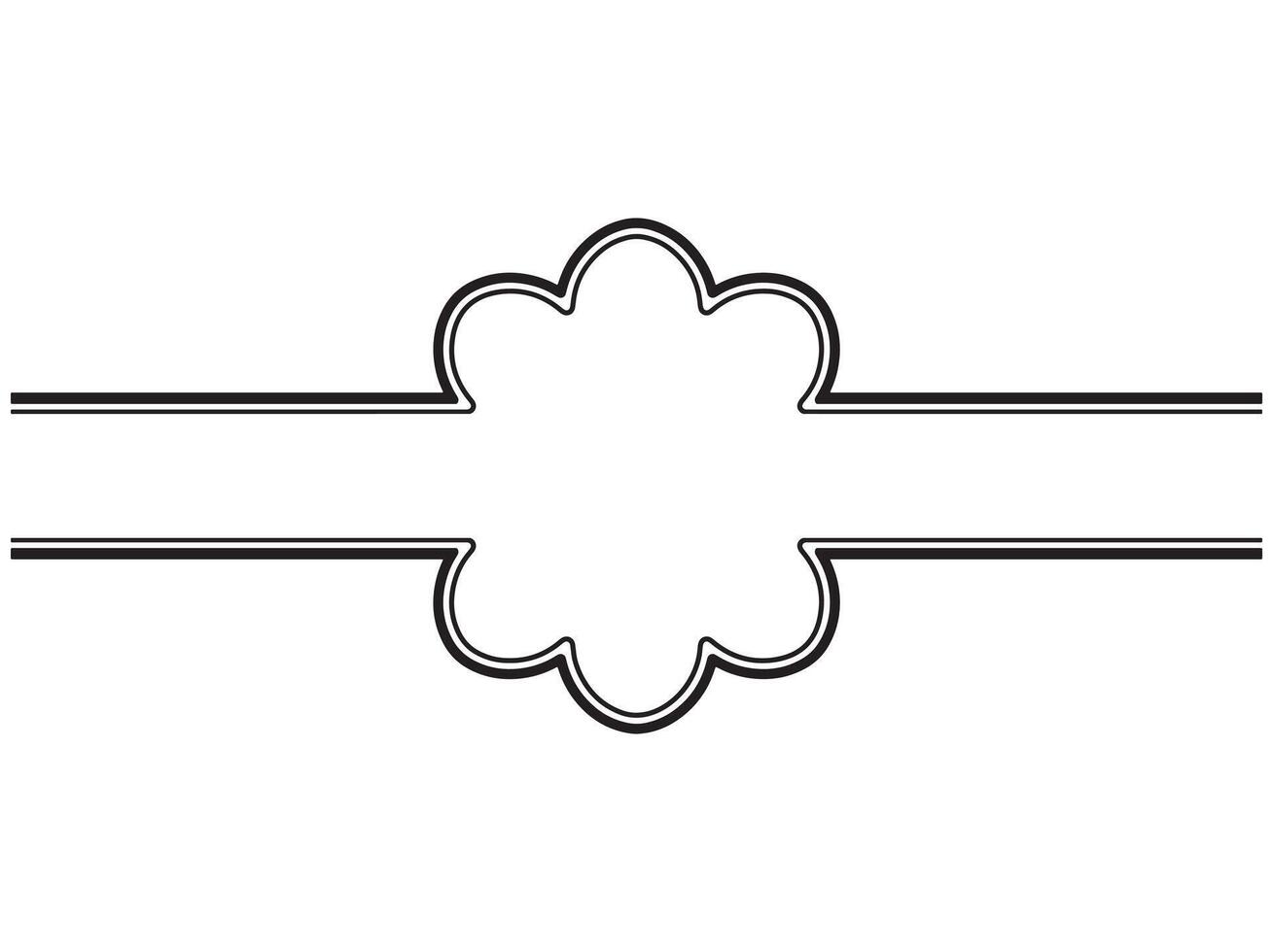 Ramadan Frame Outline decoration vector