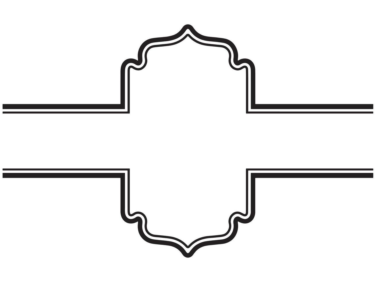 Ramadan Frame Outline vector