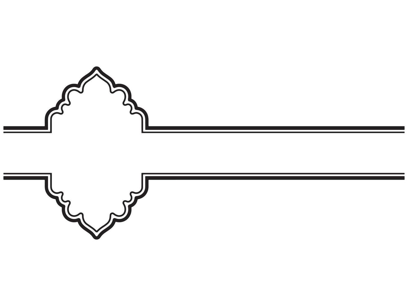 Ramadan Frame Outline Illustration vector