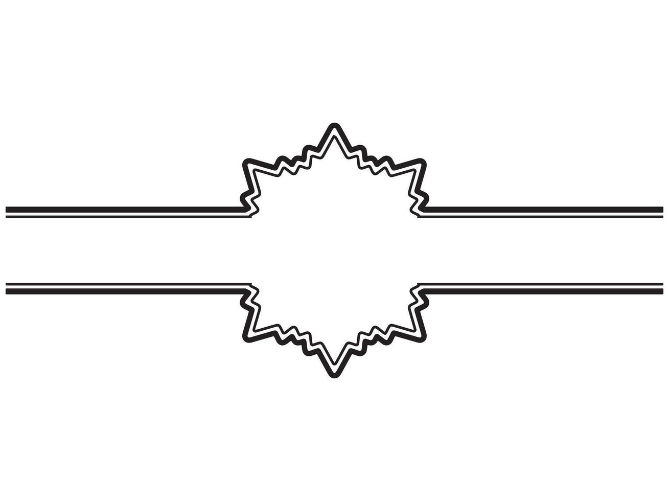 Hand Drawn Islamic Frame line art vector