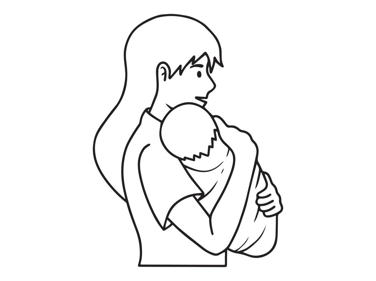 Mother Day Outline Background vector