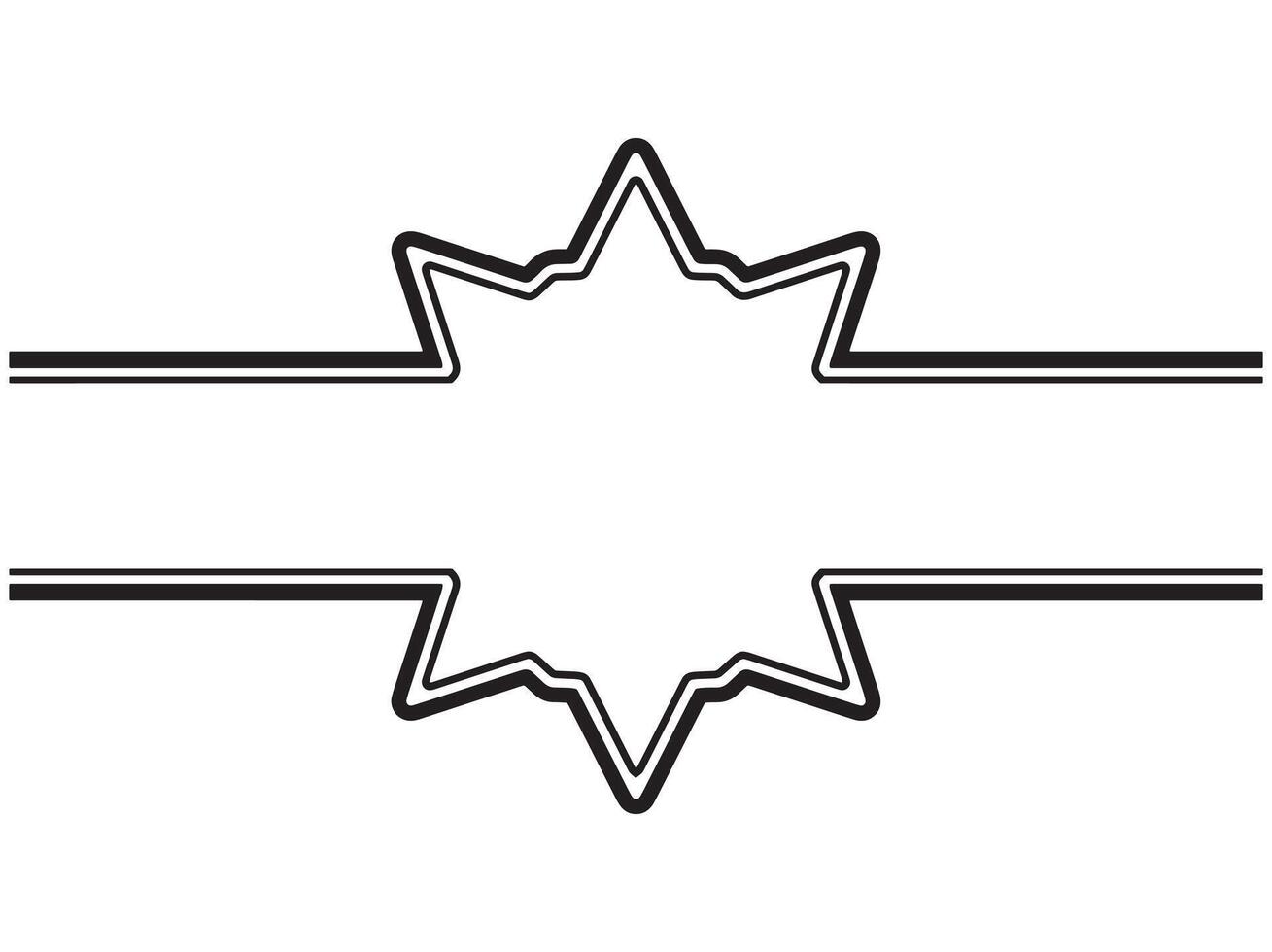 Ramadan frame Line Art vector