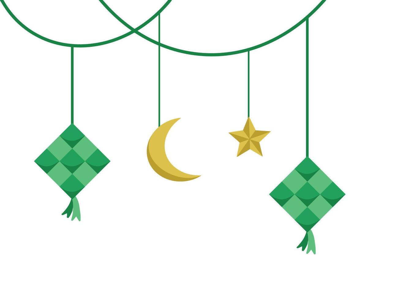 Islamic Corner Border Hanging decoration vector