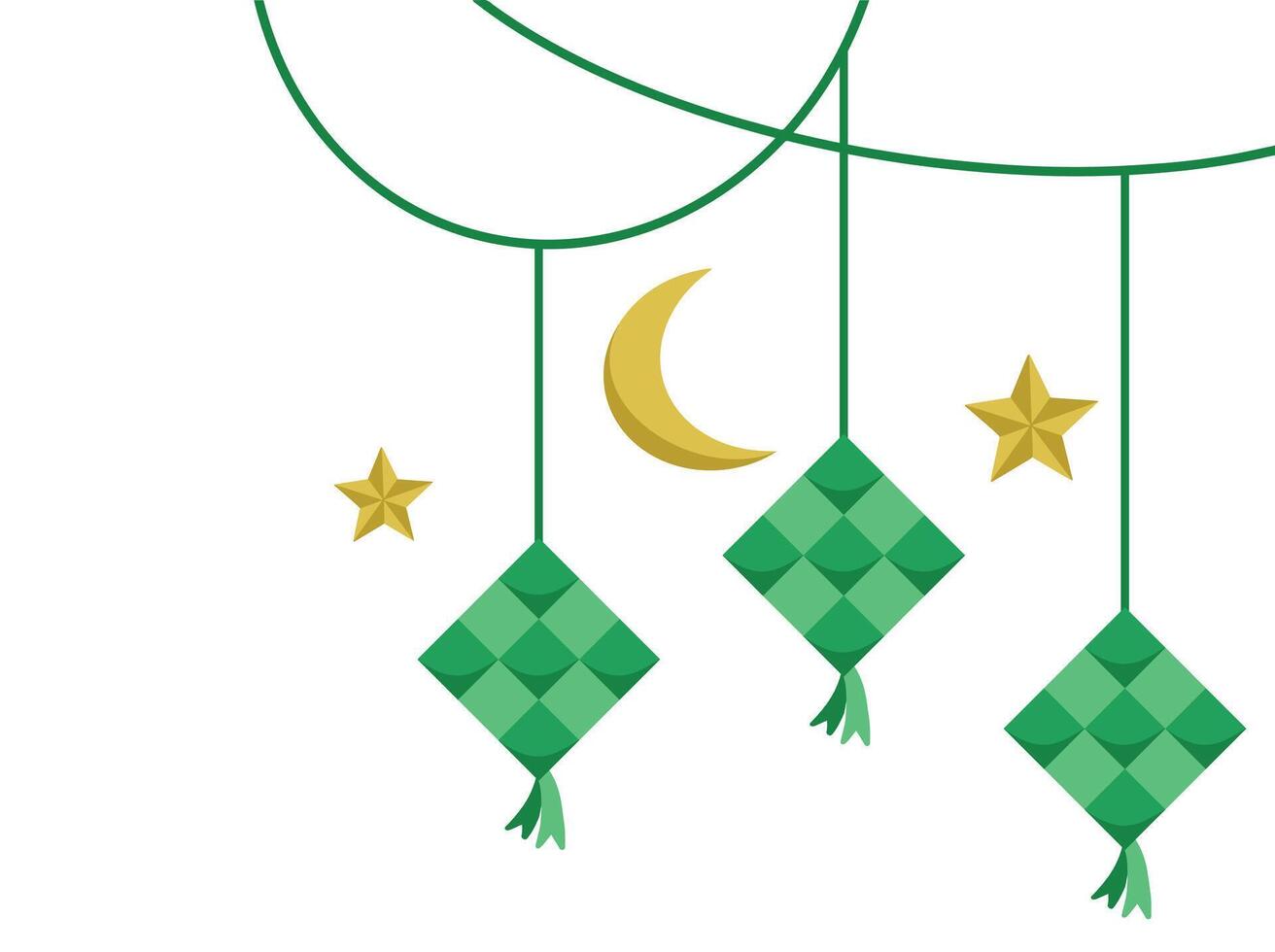 Ramadan Hanging Line Art vector