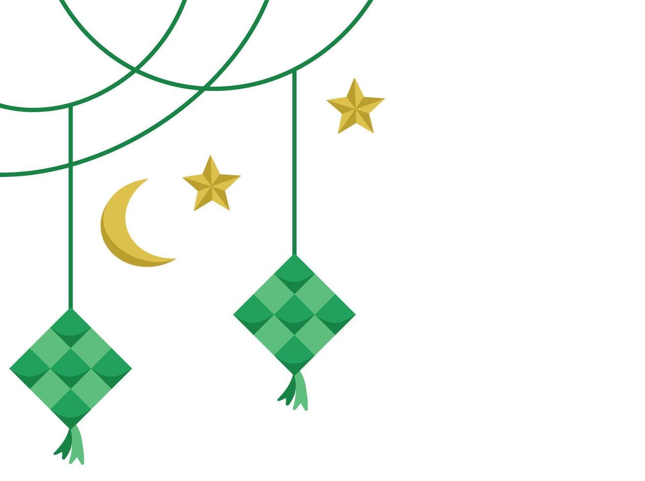 Eid Al Fitr Line Art background Illustration vector