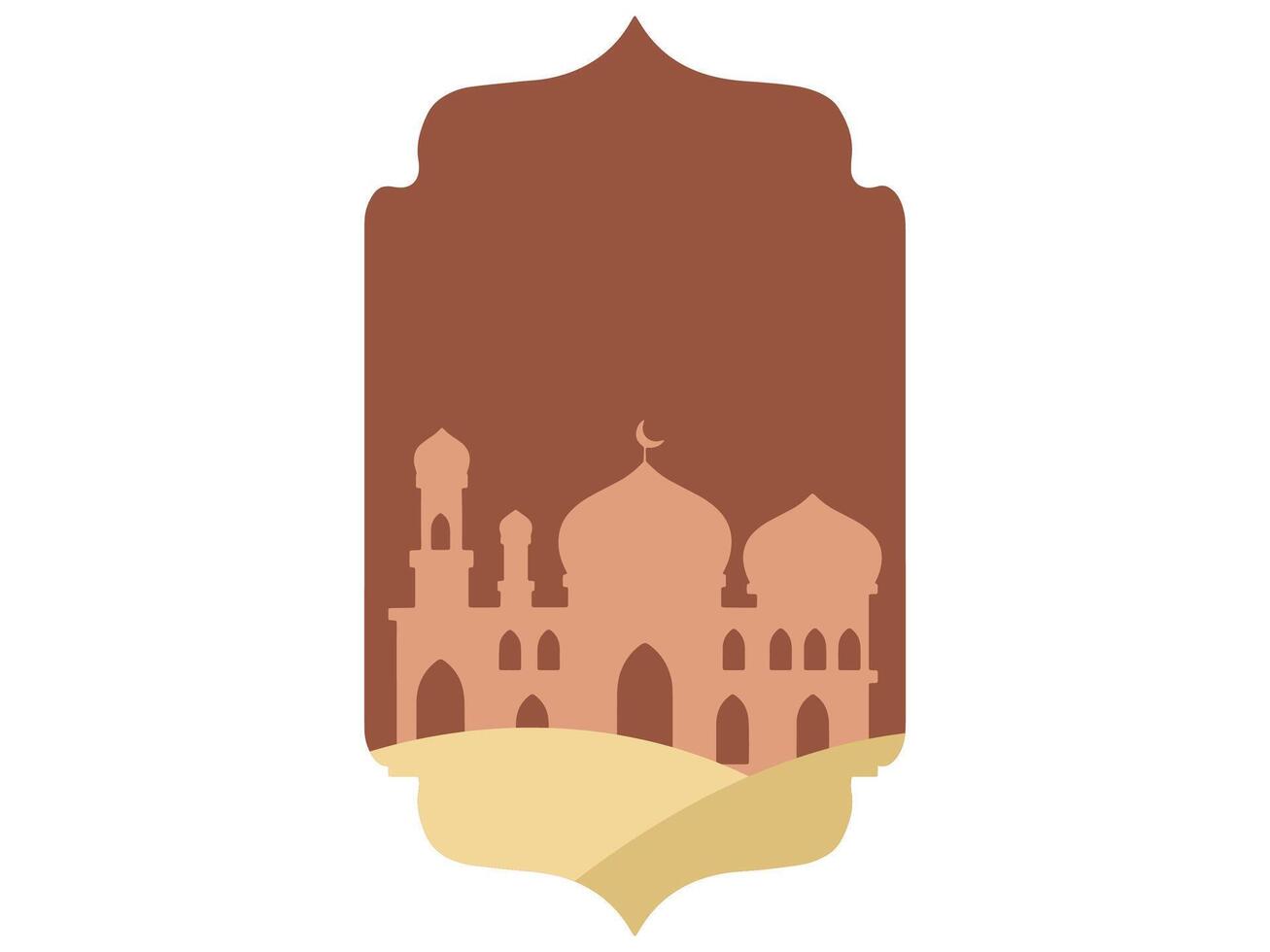 Ramadan Mosque Frame Decoration Background vector