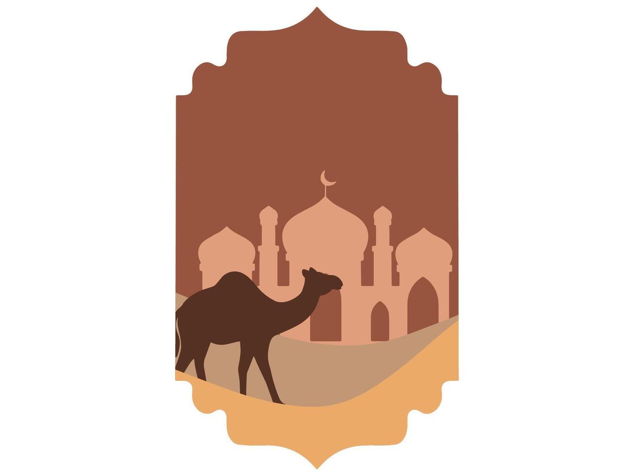 Islamic Mosque Frame Illustration vector