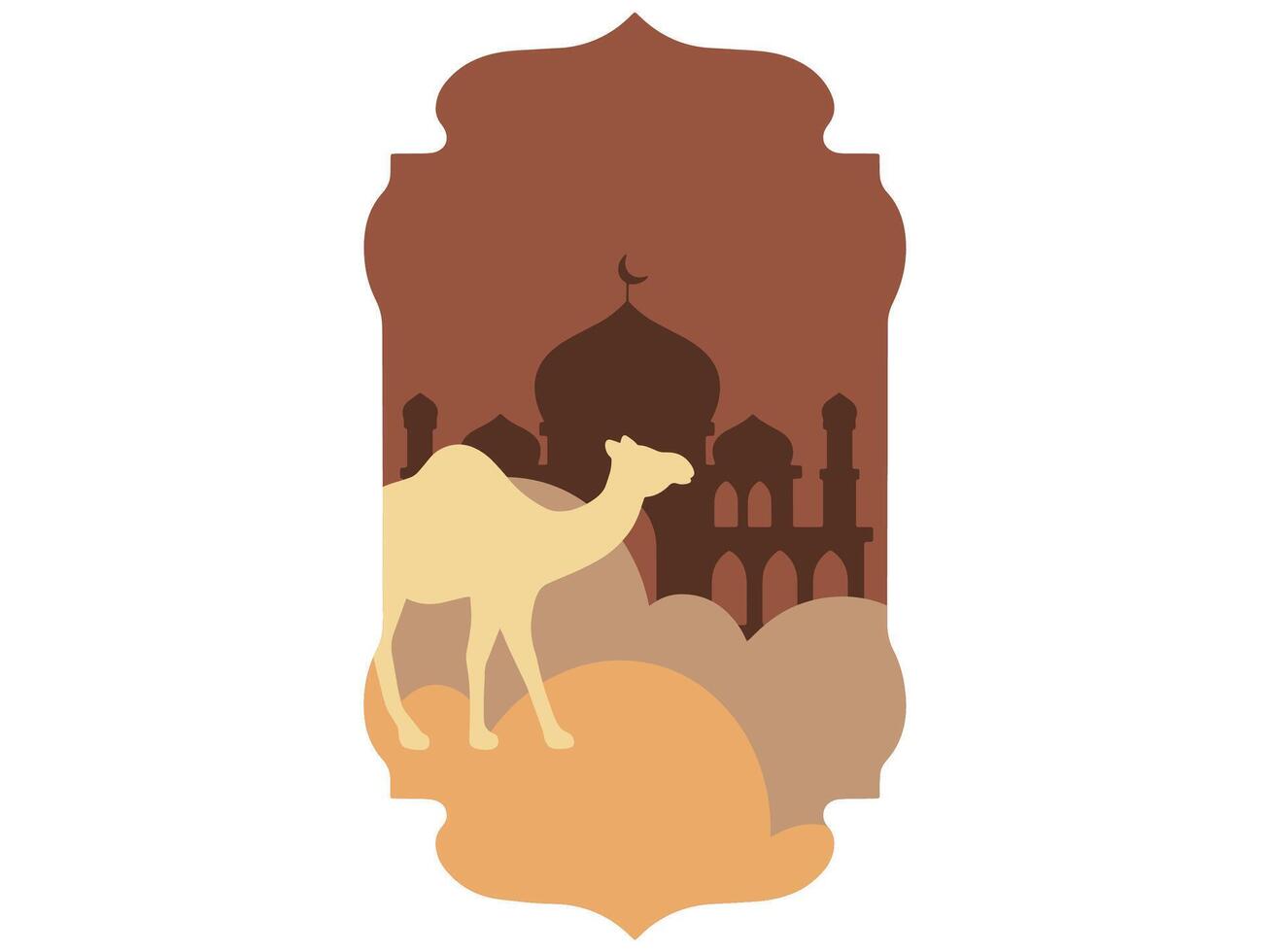 Islamic Mosque Frame Background vector