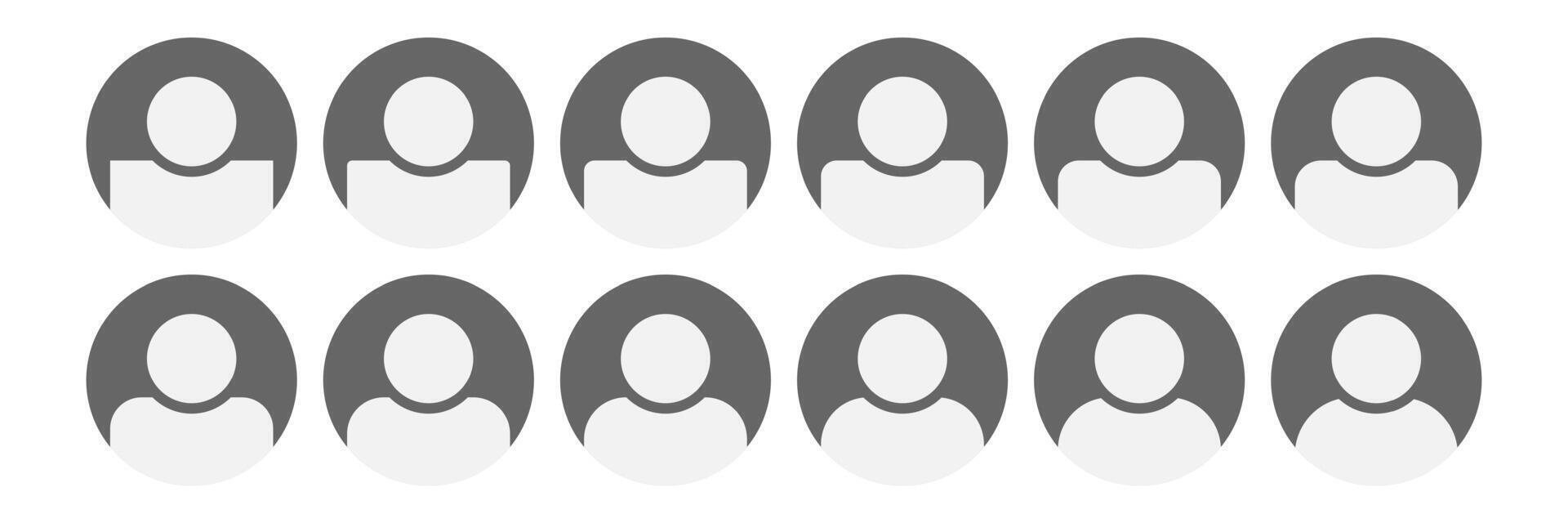 Plain pictogram user avatar headshot, Login profile button or log out unknown account admin icon. Register genderless line icon placeholder. Man or woman neutral gender vector