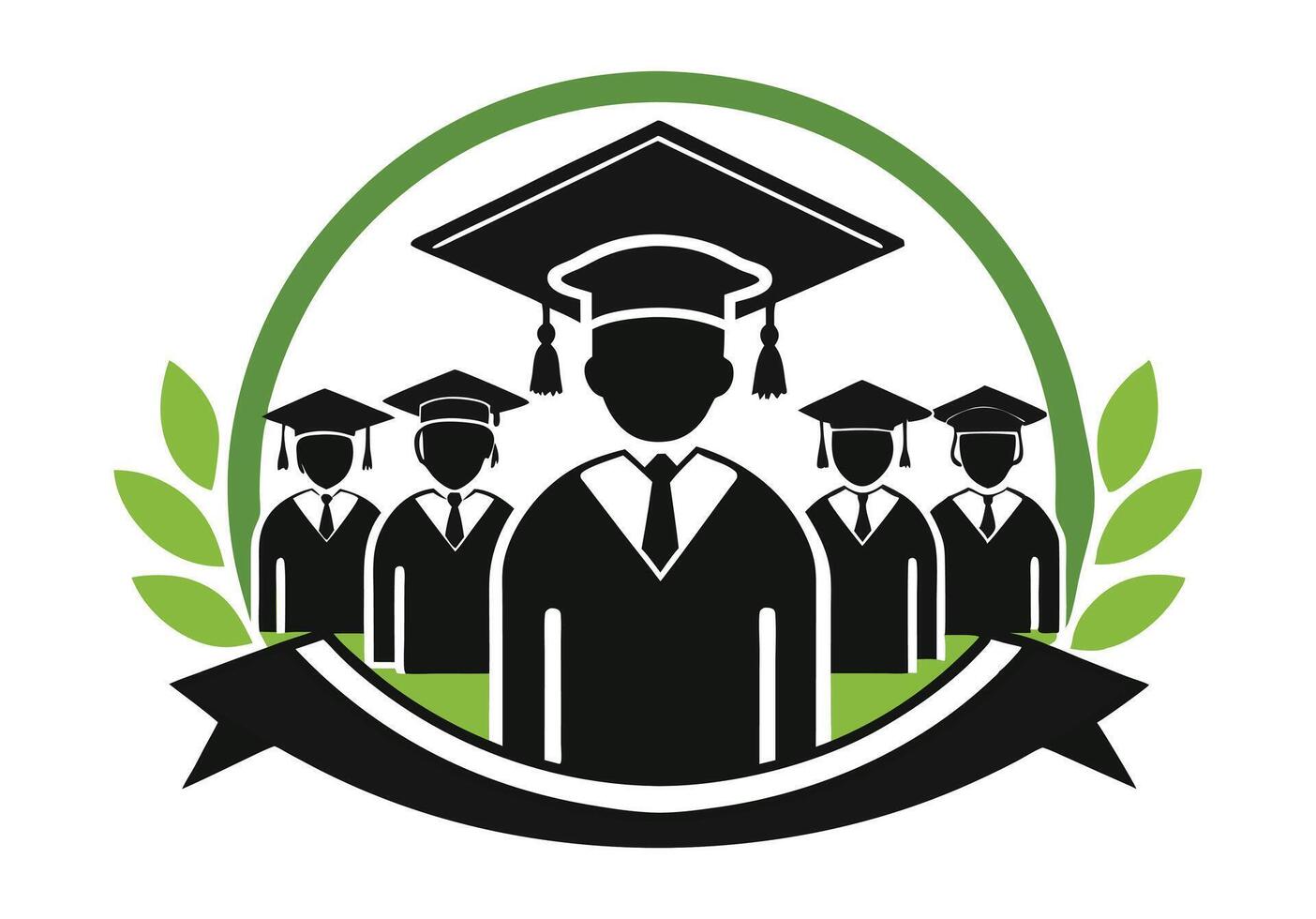 Group of Graduates Celebrates Academic Success vector
