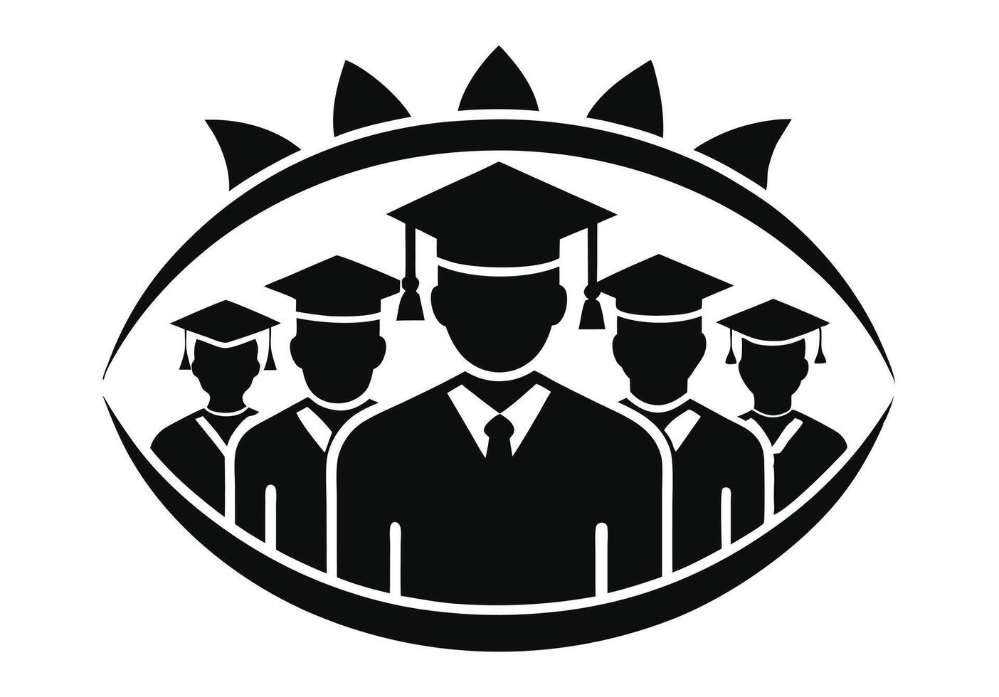 Diverse Group of Graduates Celebrating Academic Success vector