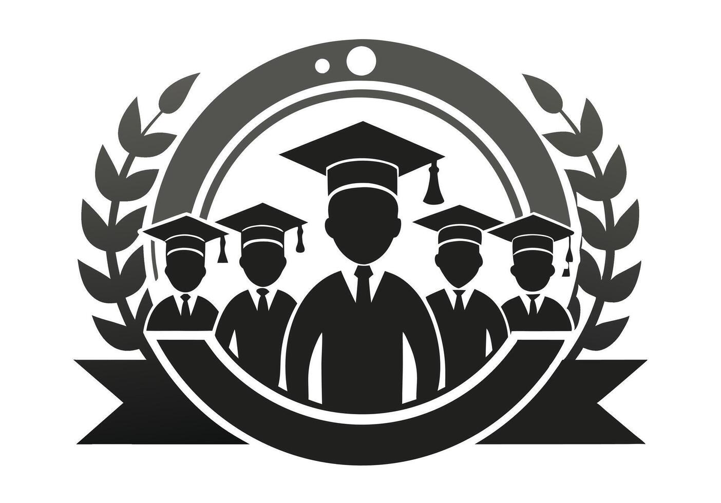 Illustration of Diverse Graduates in Graduation Robes vector