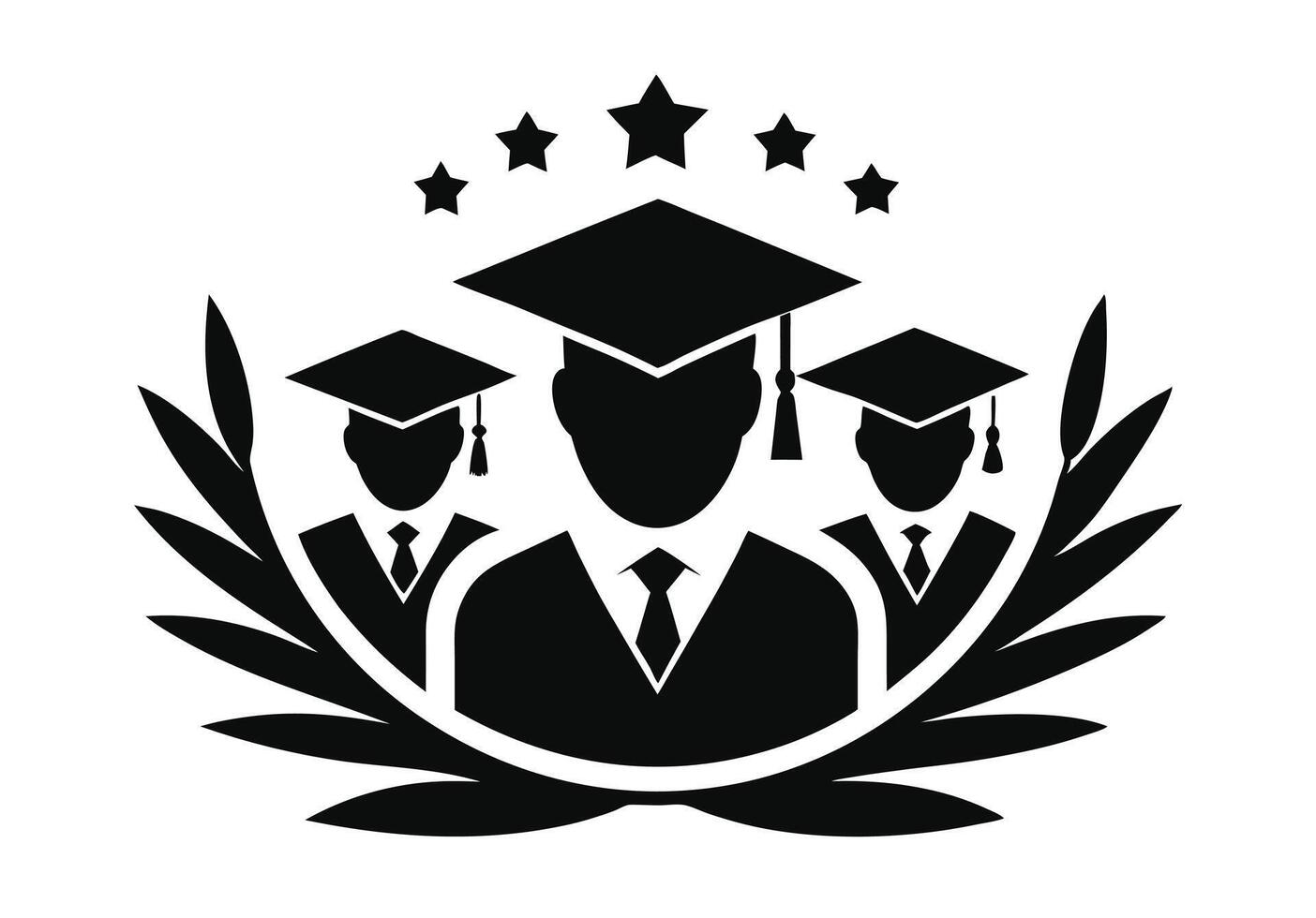Group of Graduates Celebrating Academic Success vector