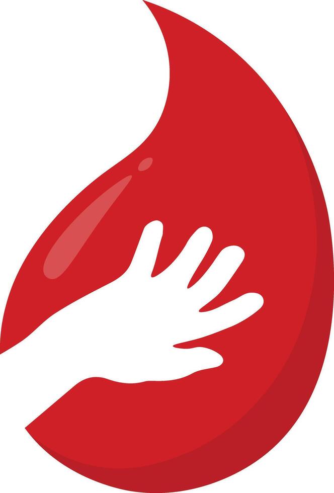 Medical Blood Donor Element in Flat Design. vector