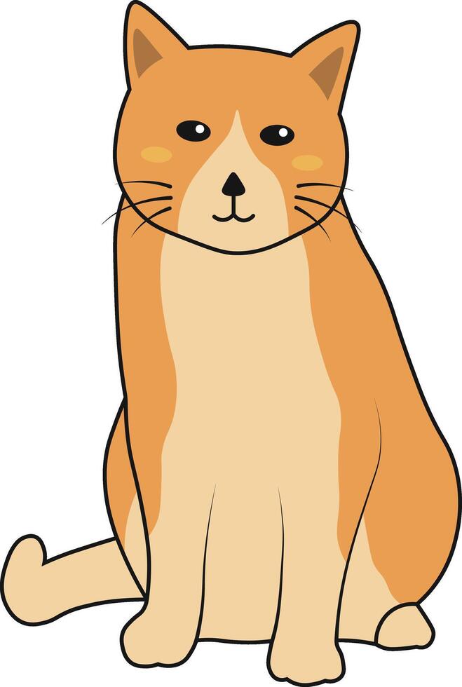 International Cat Day Character in Flat Design. vector