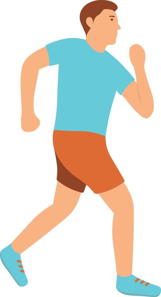 People Running Marathon Illustration with Flat Design vector