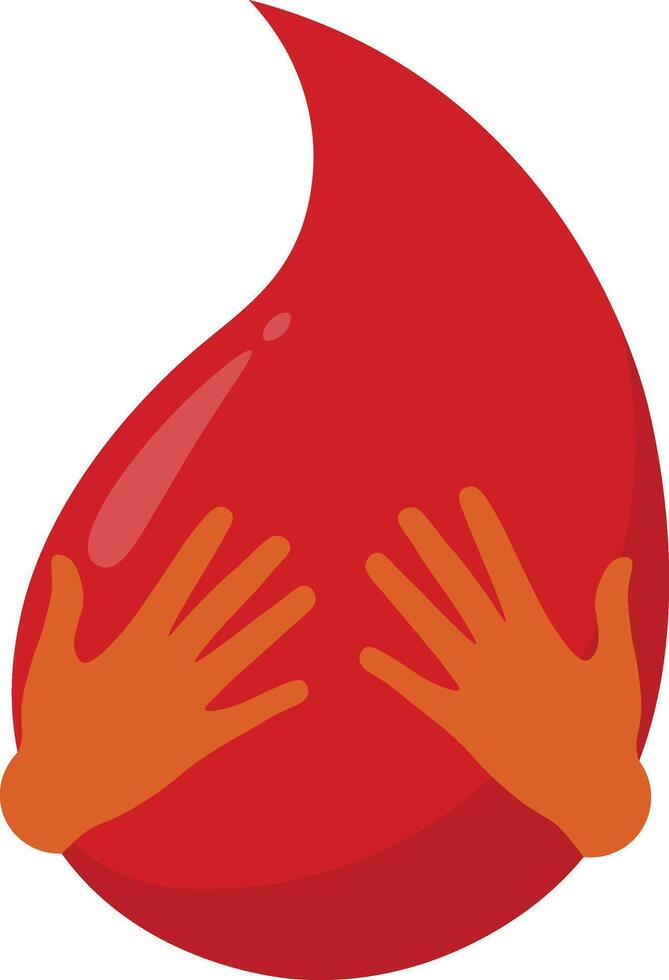 Medical Blood Donor Element in Cartoon Design vector