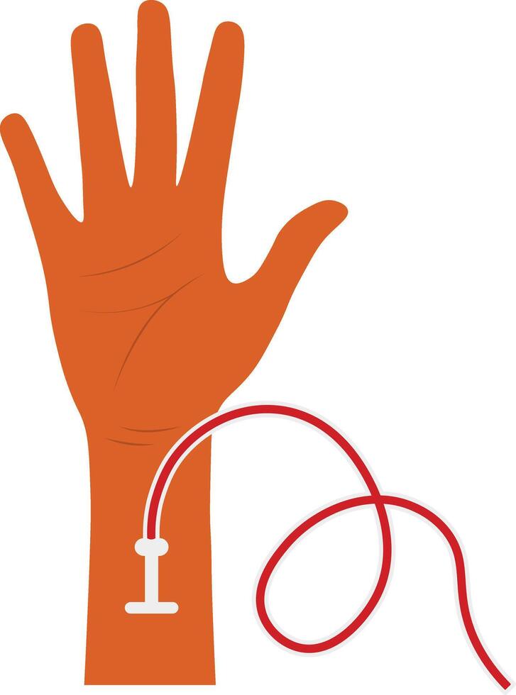 Medical Blood Donor Element in Cartoon Design. vector