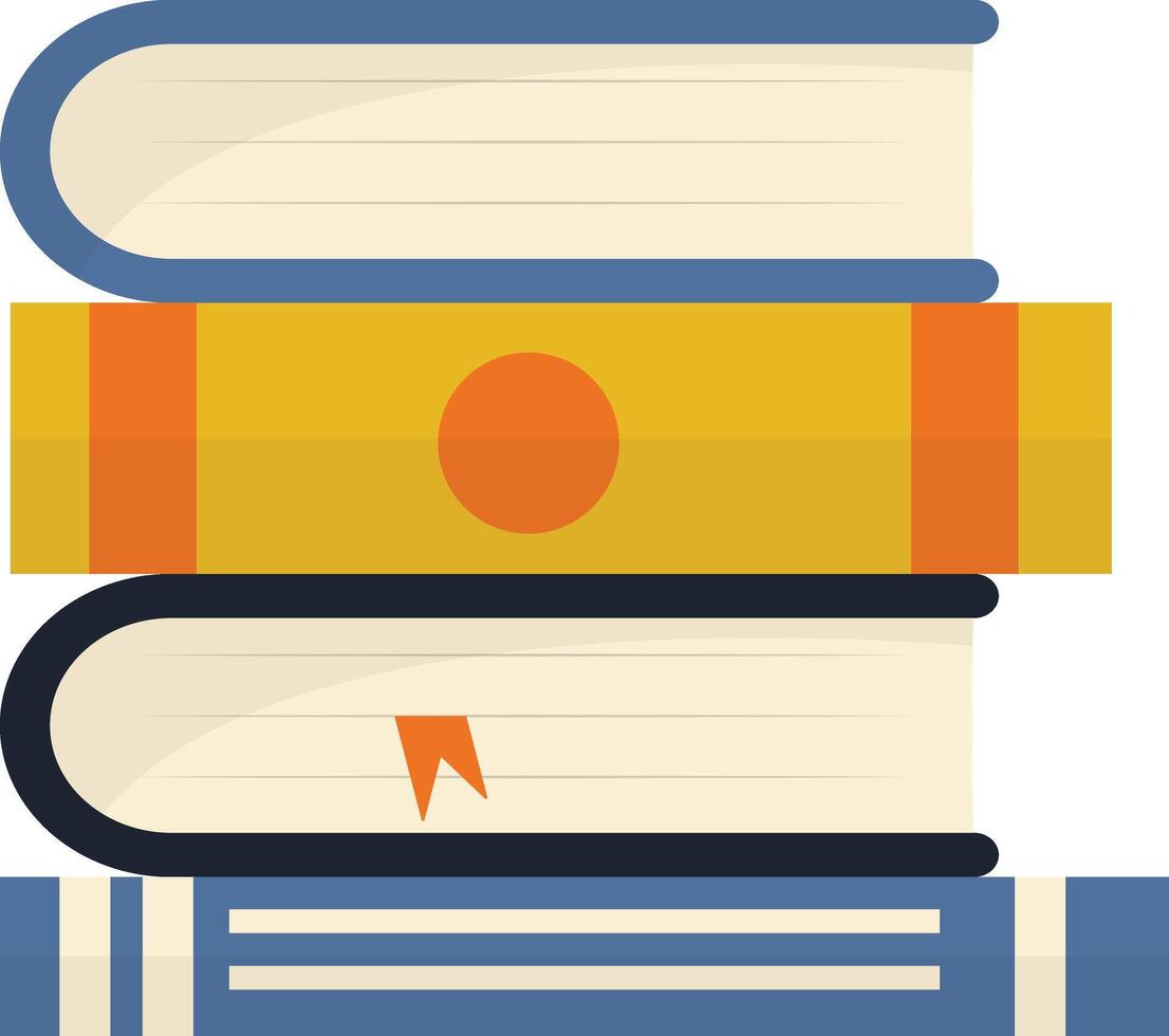 Illustration of a Stack of Books. Isolated on White Background vector