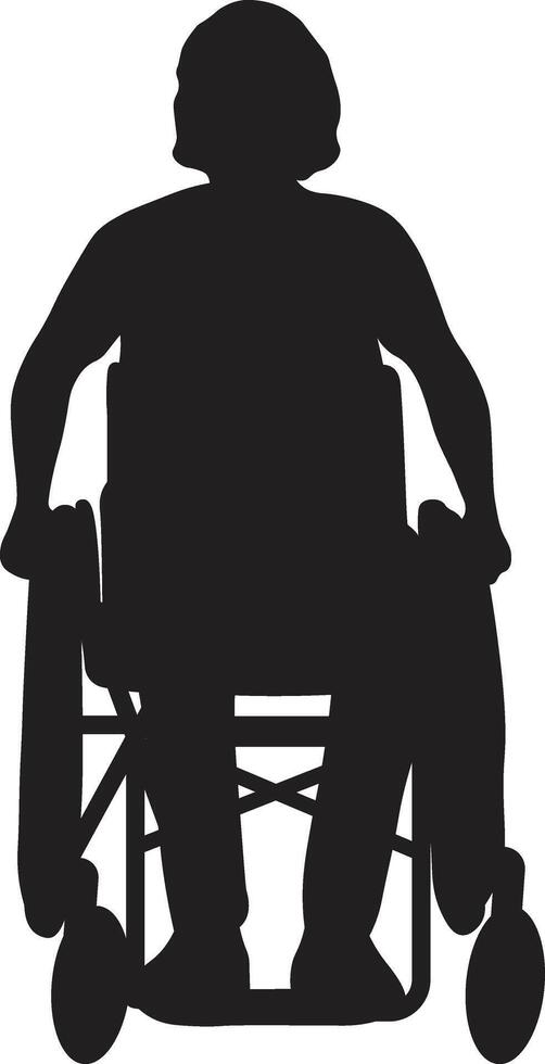 Disabled Wheelchair Silhouette. vector