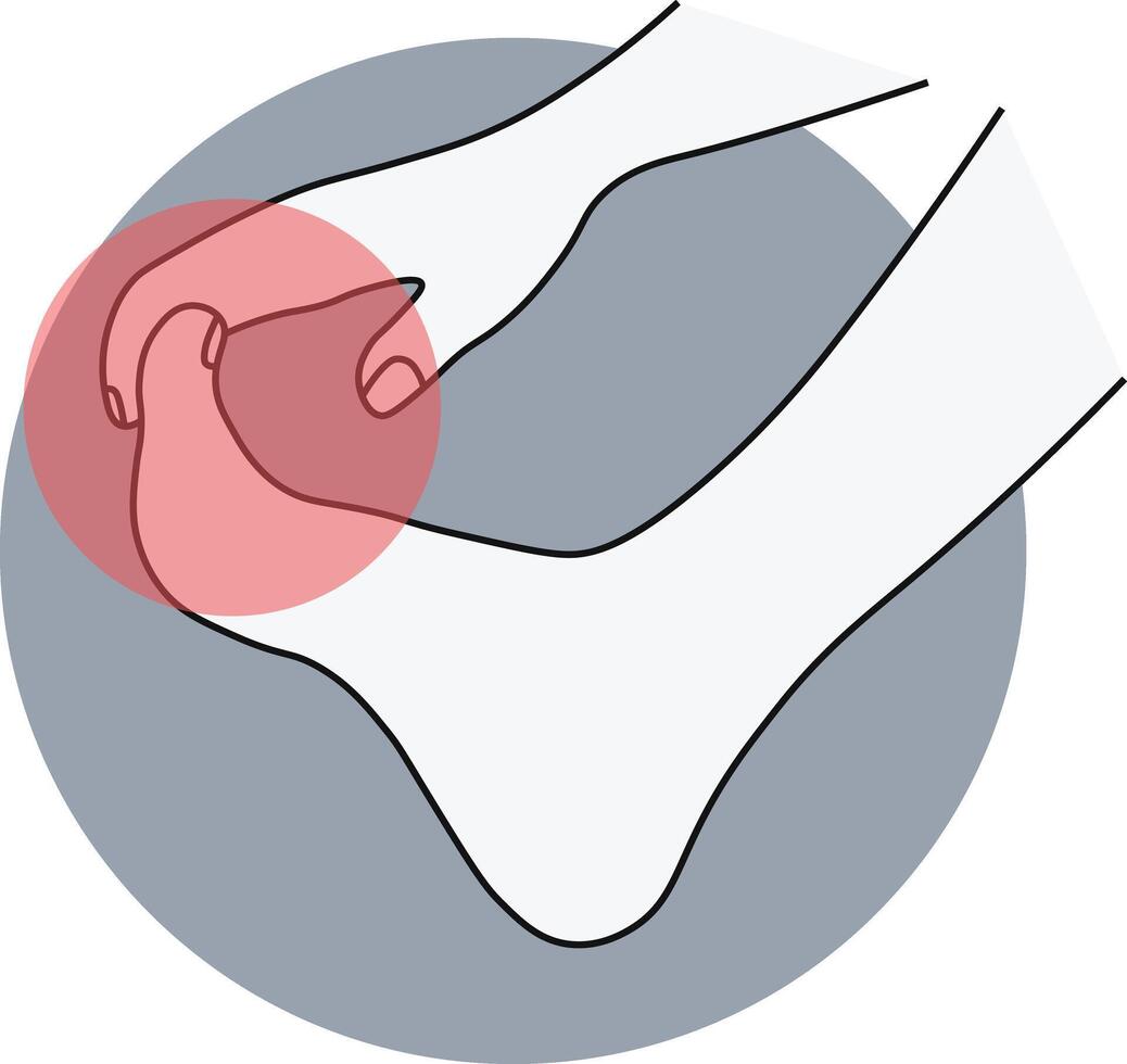 Hand and Leg Pain Injury Isolated on White Background. vector