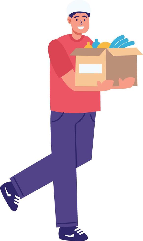 People Volunteers and Donation Character in Flat Design vector