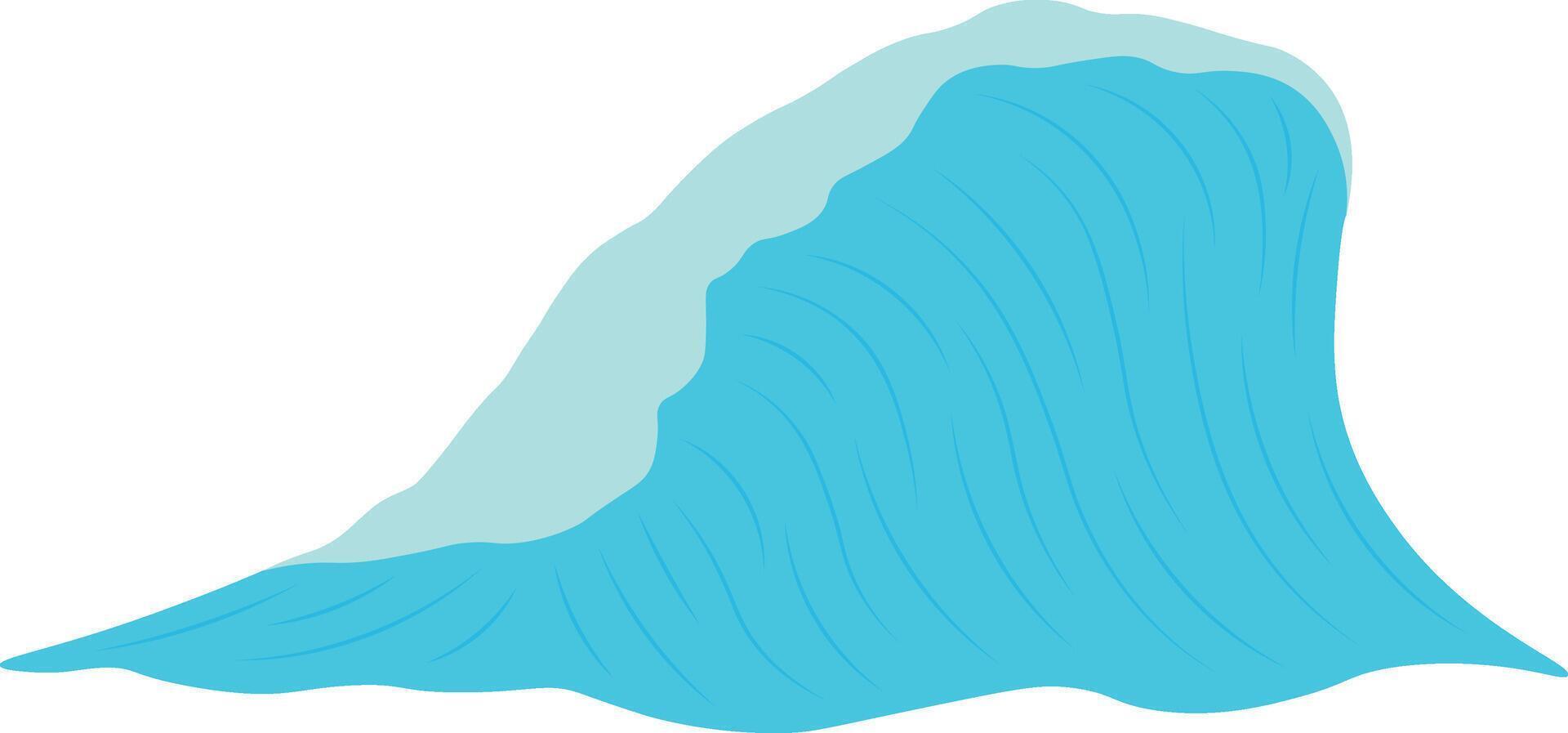 Summer Ocean Waves Illustration Isolated on White Background. vector