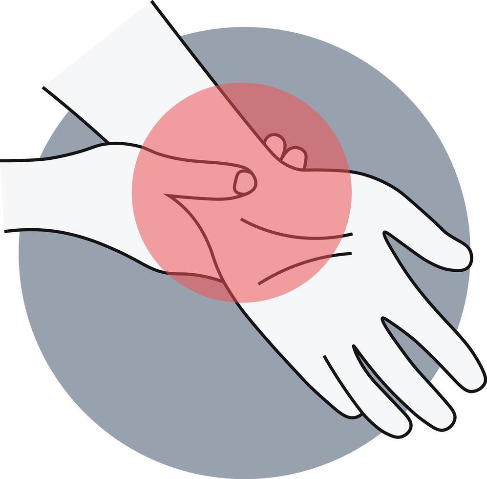 Hand and Leg Pain Injury Isolated on White Background vector