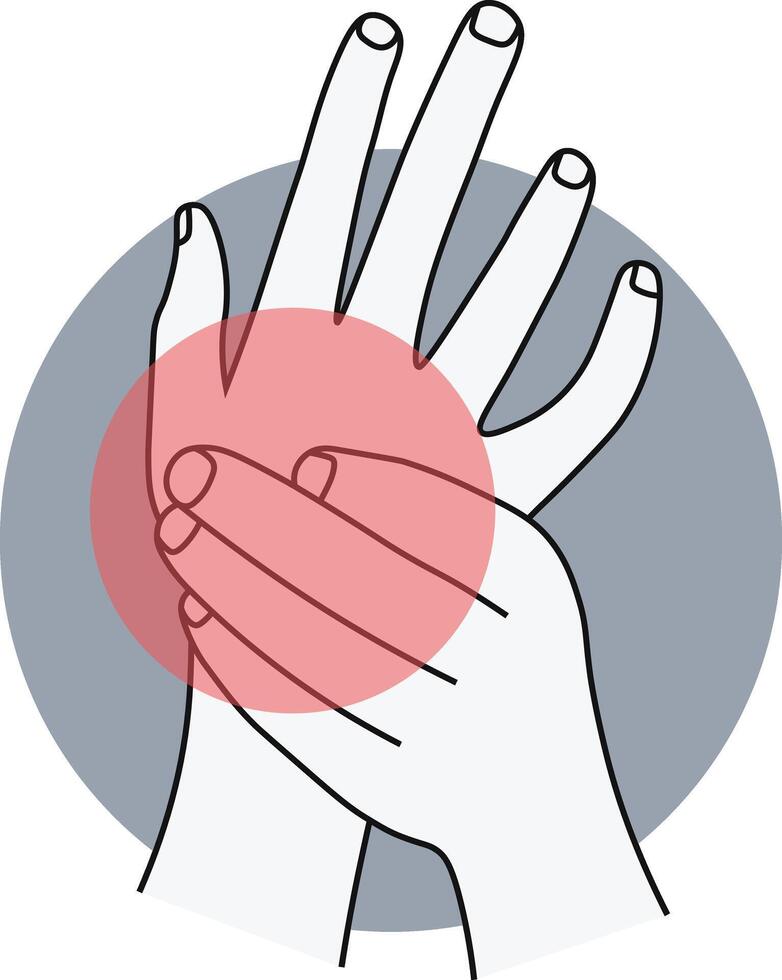 Hand and Leg Pain Injury in Flat Design. vector