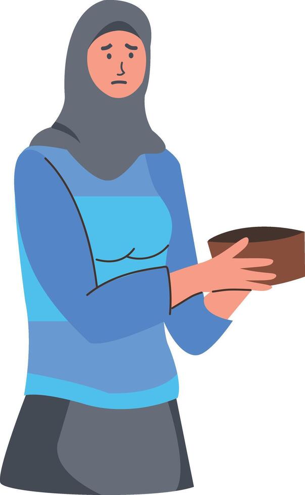 People Holding Empty Wallet Character in Flat Design vector