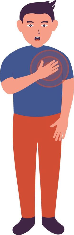 Man with Pain Illustration in Flat Design vector