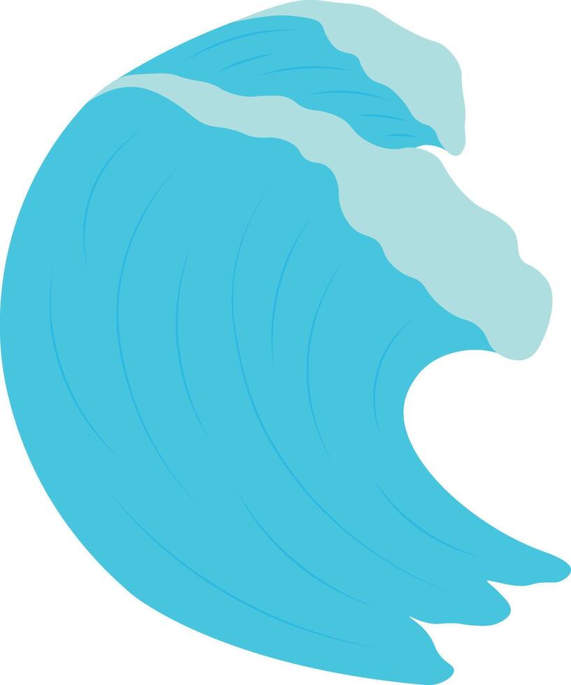 Summer Ocean Waves Illustration in Abstract Design vector