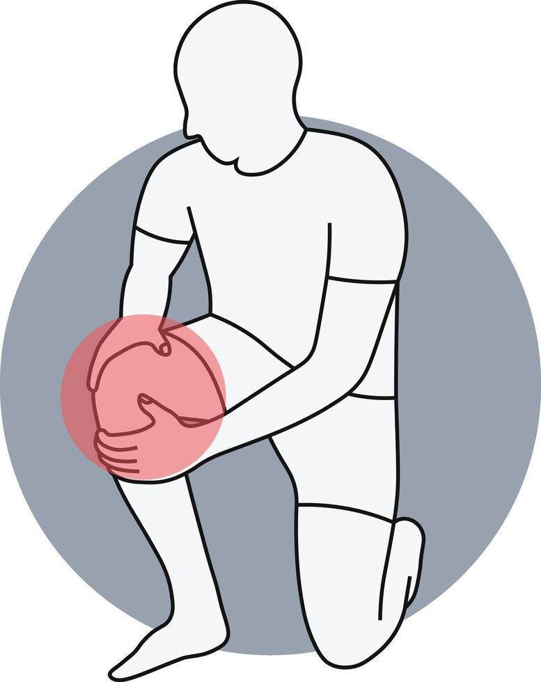 Hand and Leg Pain Injury with Cartoon Shape vector