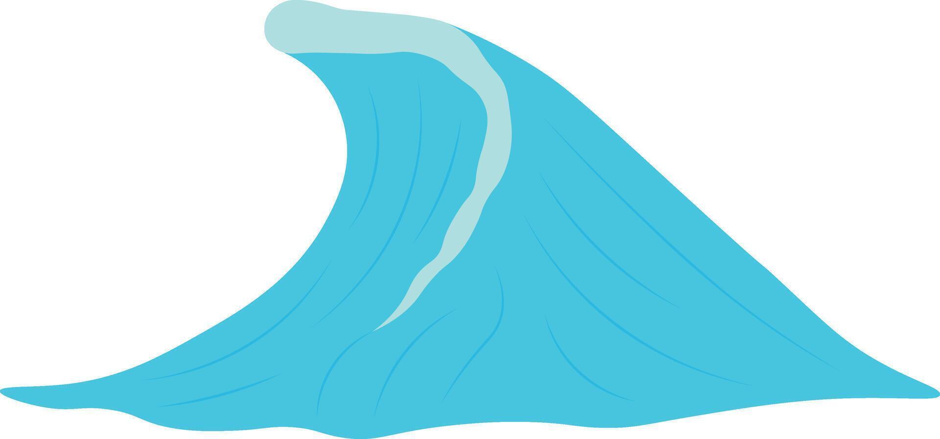 Summer Ocean Waves Illustration in Cartoon Design vector